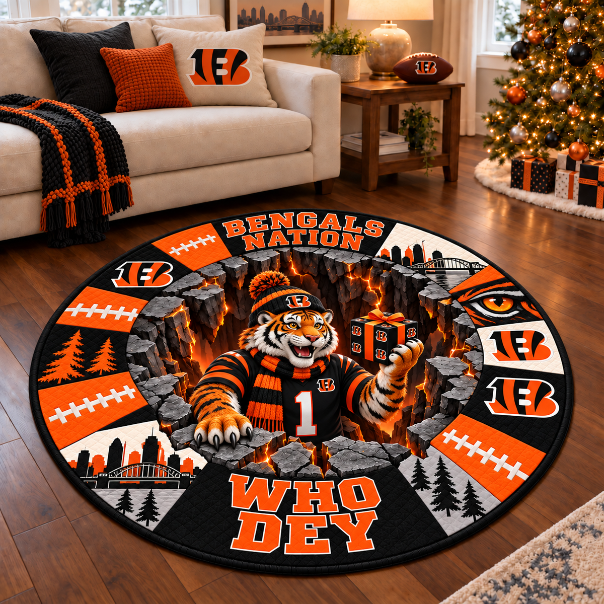 Bengals Nation Custom Floor Mat