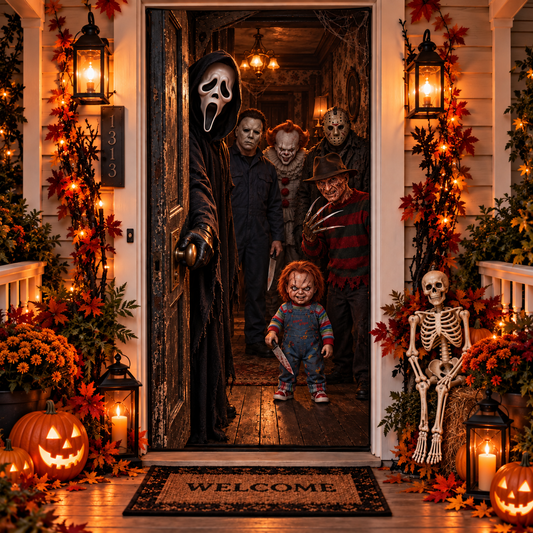 Halloween Horror Movie Door Cover