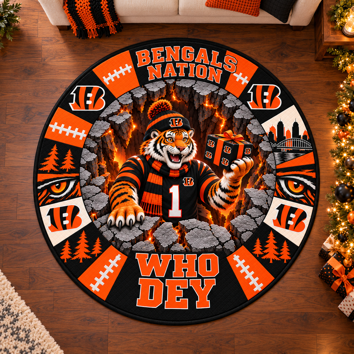 Bengals Nation Custom Floor Mat