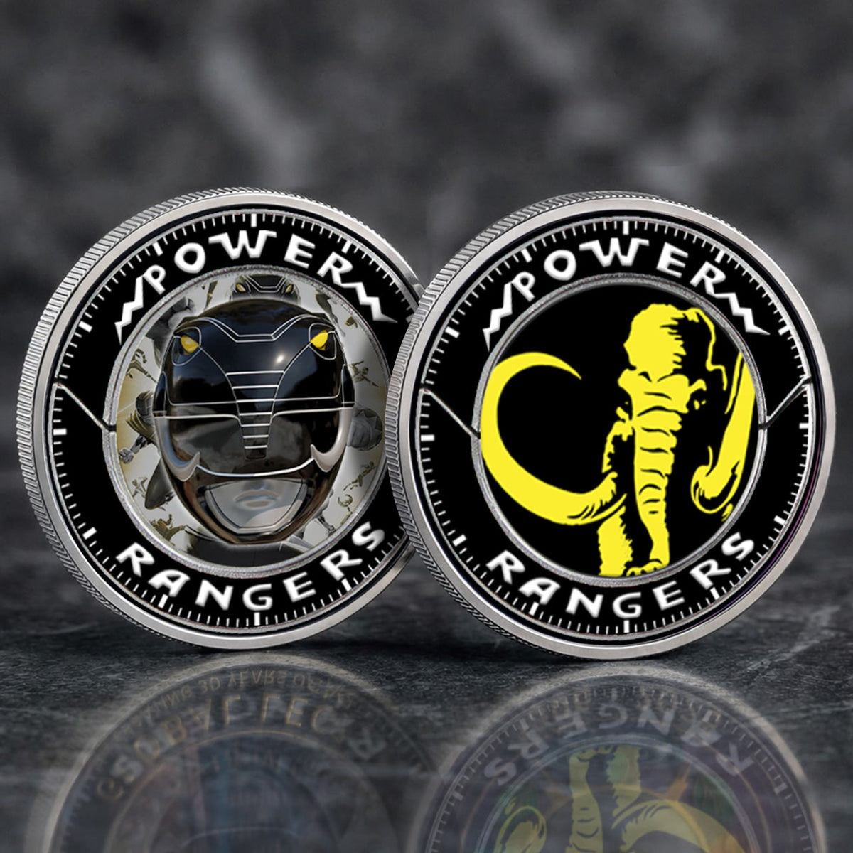 Set Of 7 Mighty Morphin Power Rangers Printed Commemorative Coin