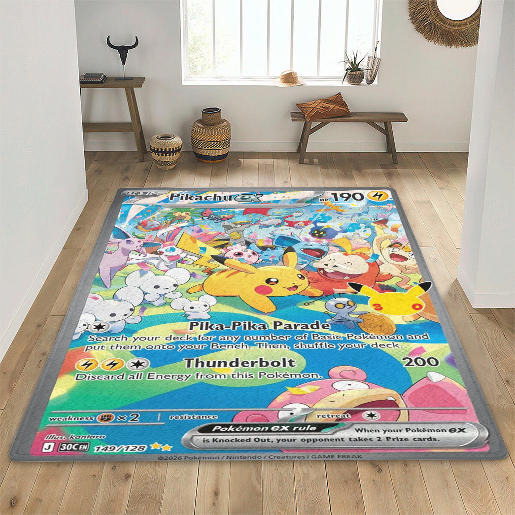 PKM Pikachu EX Custom Sponge Floor Mat