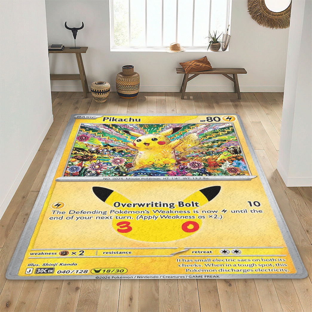 PKM Pikachu Custom Sponge Floor Mat